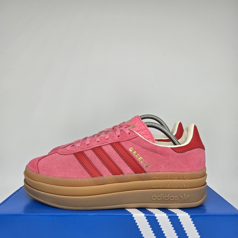 New Adidas Gazelle Bold J Rose Tone Better Scarlet Big Kids Shoes Size 5